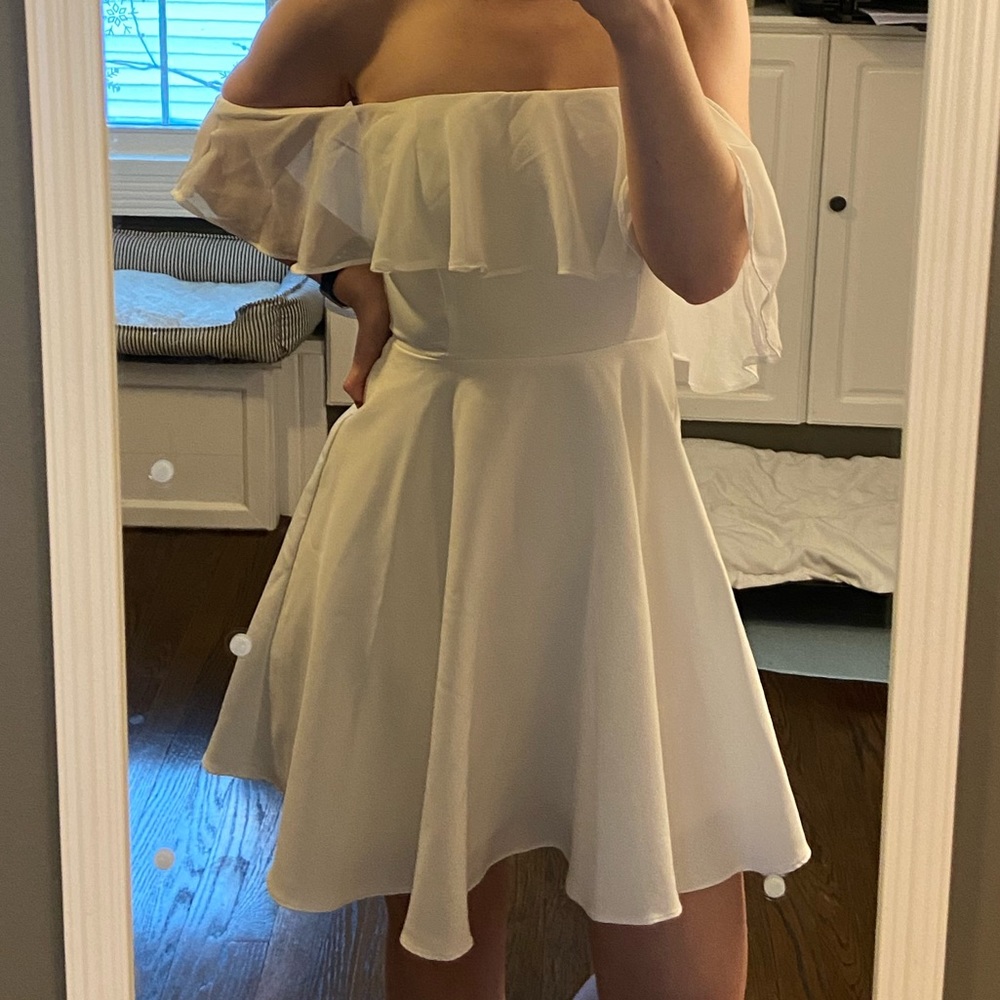 White Dress | Small | Flowy | Off the Shoulder